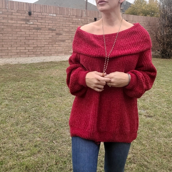 Jodifl oversized boatneck distressed sweater - Picture 2 of 6